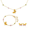 Saint Honore Gala Yellow Crystal Gold Womens Jewelry Set CL93 3OR SET OF 3